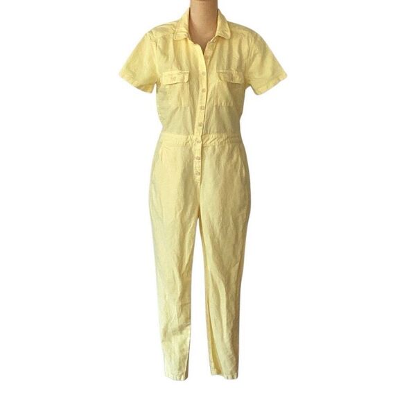 Outerknown S.E.A. Yellow Jumpsuit Short Sleeve XS - Picture 2 of 7